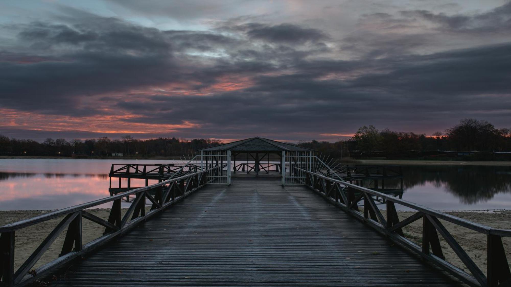 Drents Genieten - Lavendelheide Met Uitzicht Op Het Water Erm Bagian luar foto